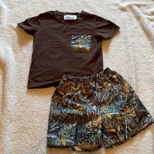 Camouflage Pocket Tee Short Set
